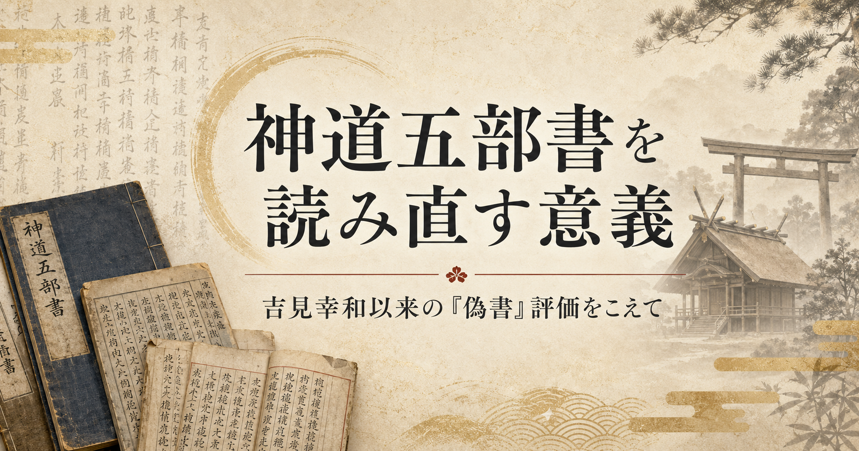 神道五部書を読み直す意義 吉見幸和以来の「偽書」評価をこえて。